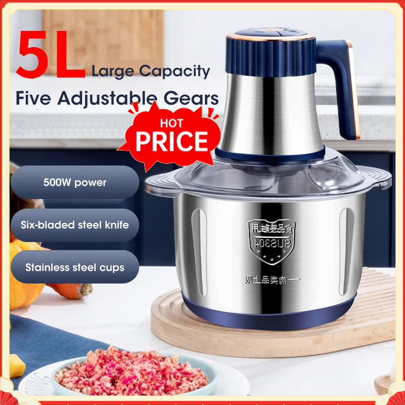 Baby Food Processor - Picadora de Carne Eléctrica de 5L,