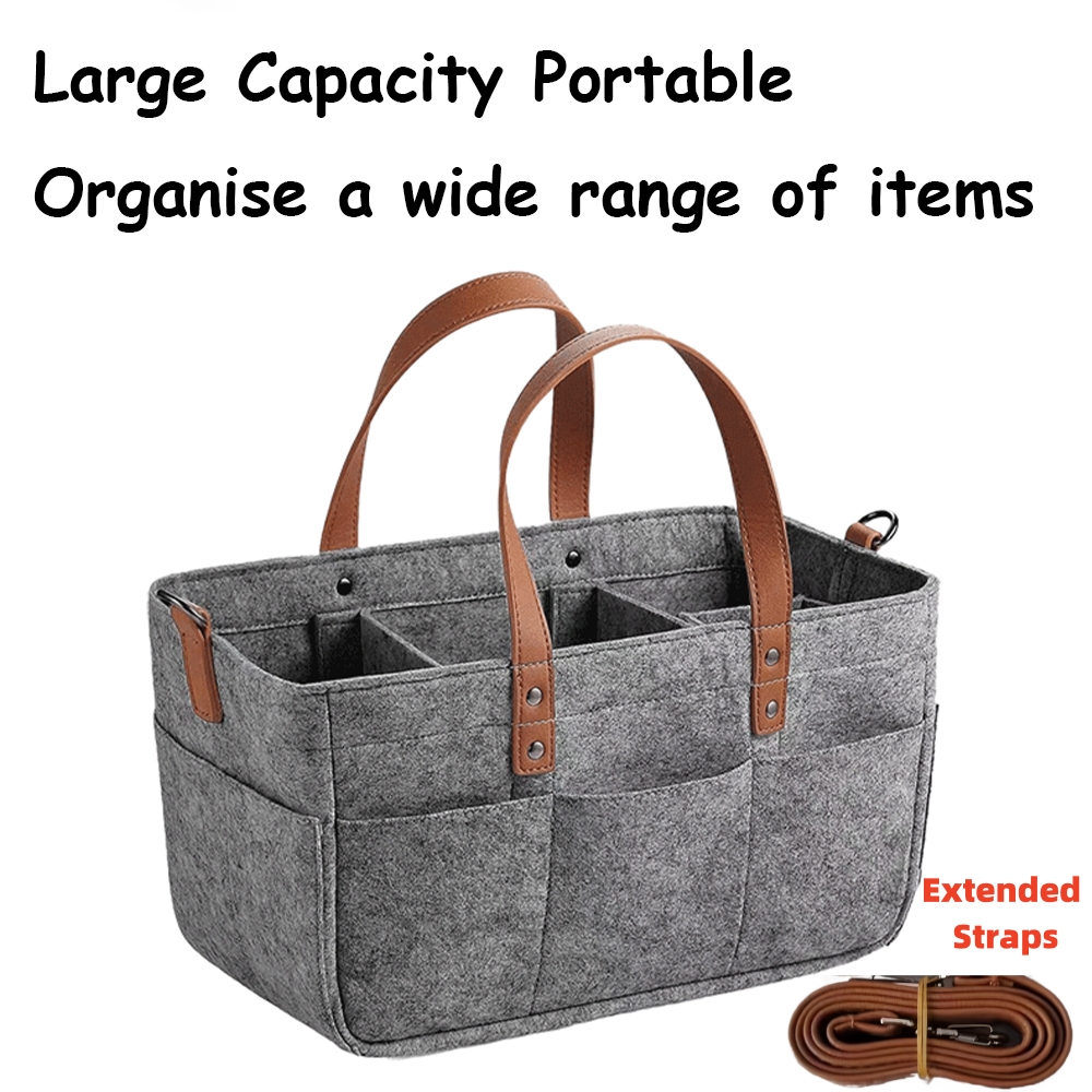 Baby Nursery Handles - Cesta organizadora de fieltro para bebé,