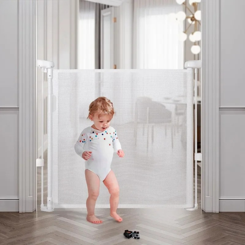 Baby Gate Extra Wide - Puerta de malla Flexible para bebés,