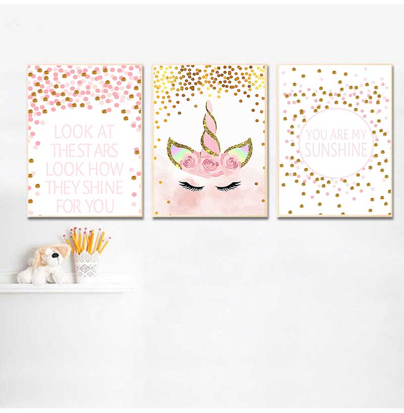 Baby Girl Nursery Quotes - Cuadro Decorativo para Dormitorio de Bebé