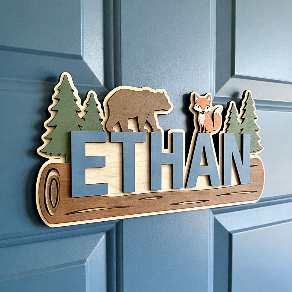 Baby Nursery Kids - Letrero de Madera Personalizado con Nombre