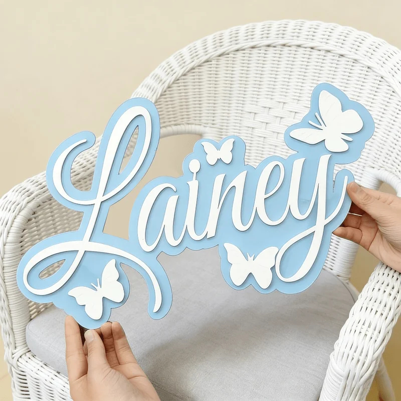 Baby Nursery Kids - Placa con Nombre de Bebé Personalizada,