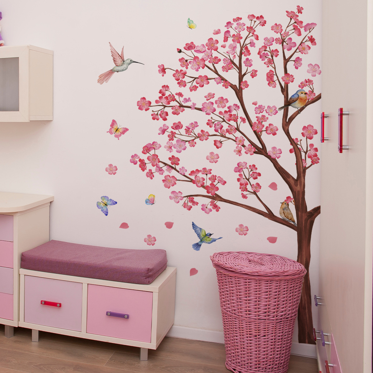 Baby Girl Nursery Quotes - Pegatinas de pared de flores y