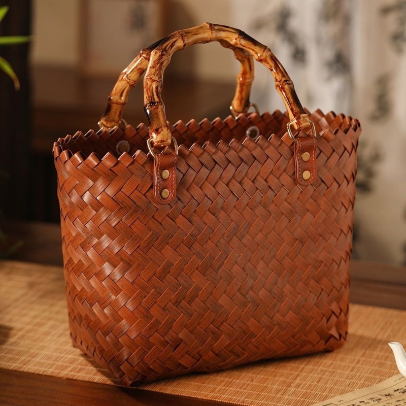 Storage Basket Fabric - Bolso de Mano Hecho a Mano,