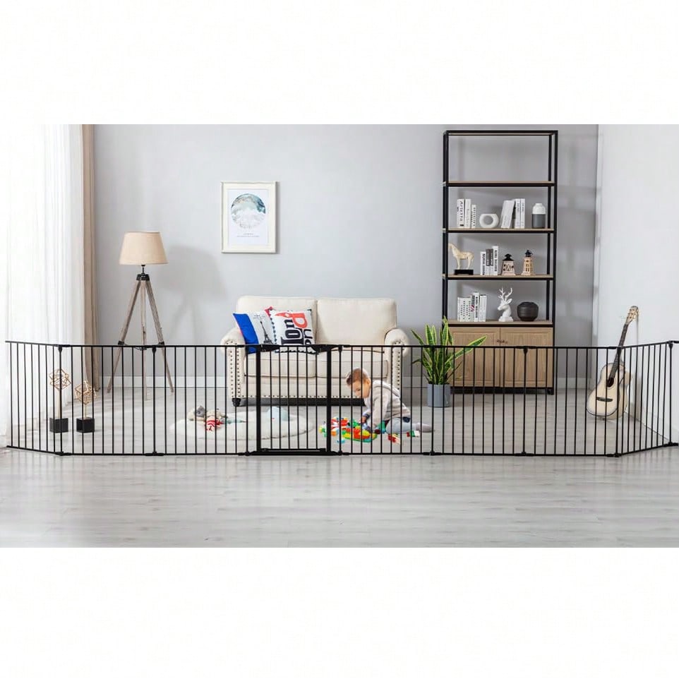 Baby Gate Extra Wide - Puerta de seguridad extra ancha negra
