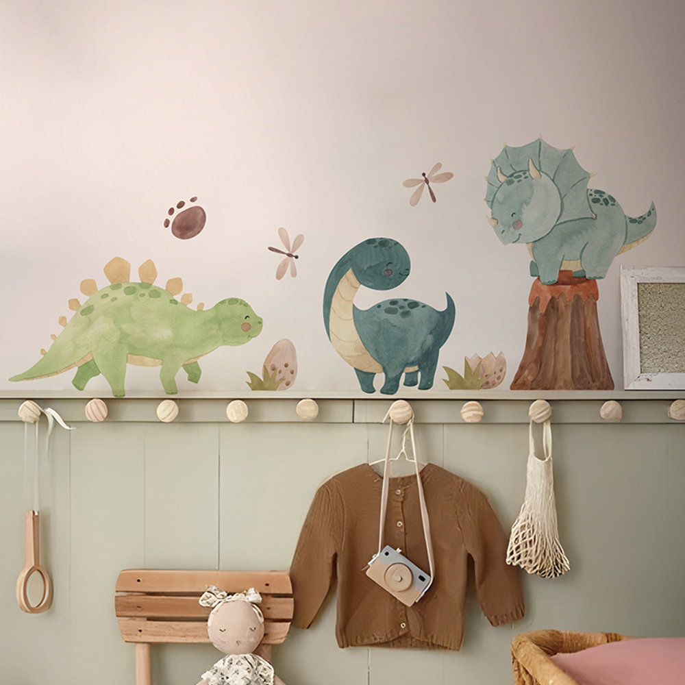 Baby Girl Nursery Quotes - Calcomanías de pared de dinosaurio, pegatinas