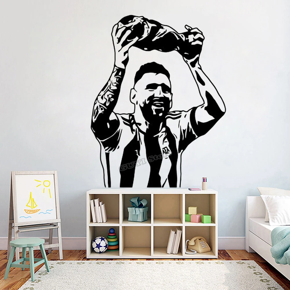 Baby Nursery Wall Mural - Pegatina de pared Messi, calcomanía de