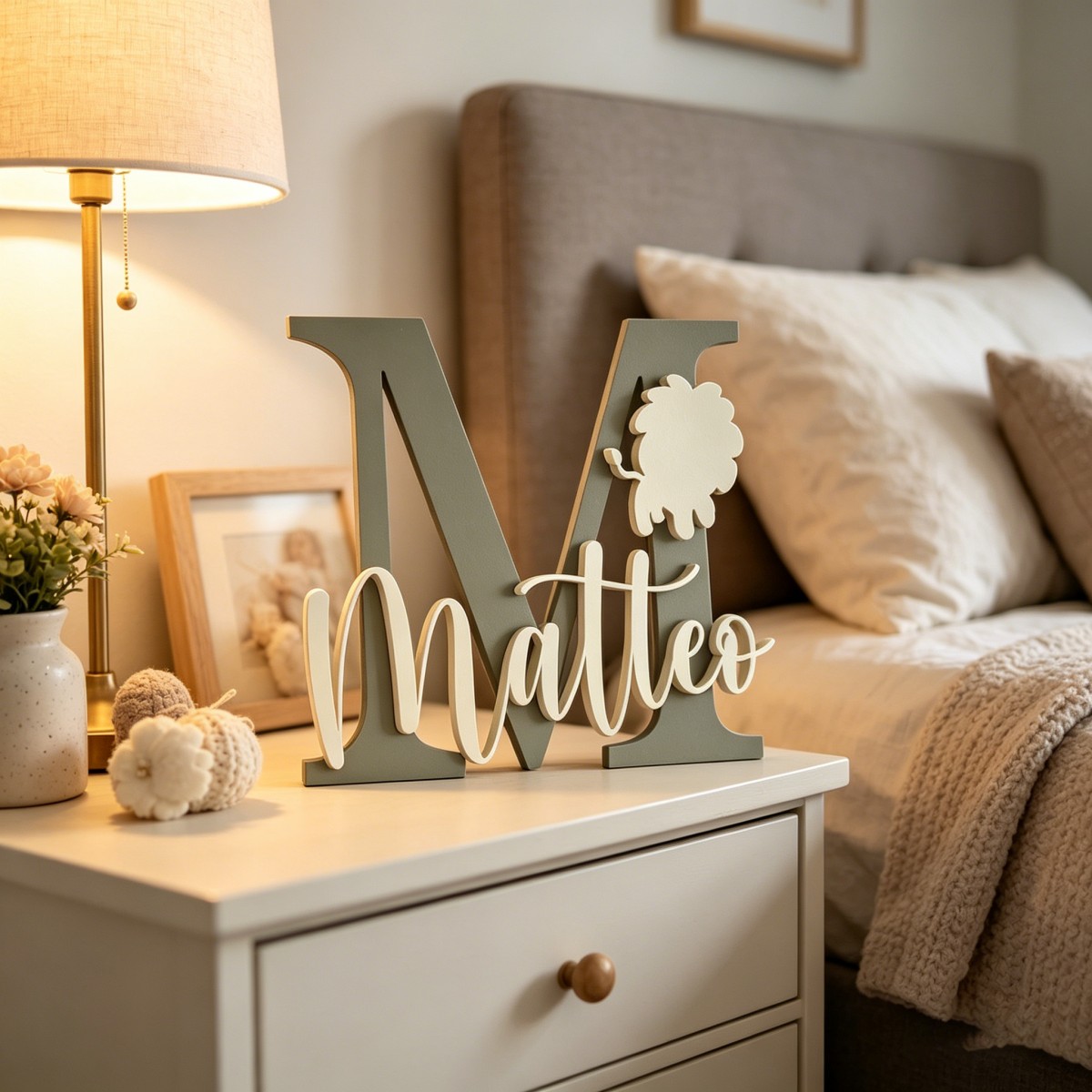 Baby Nursery Kids - 1 Pieza de Placa de Madera