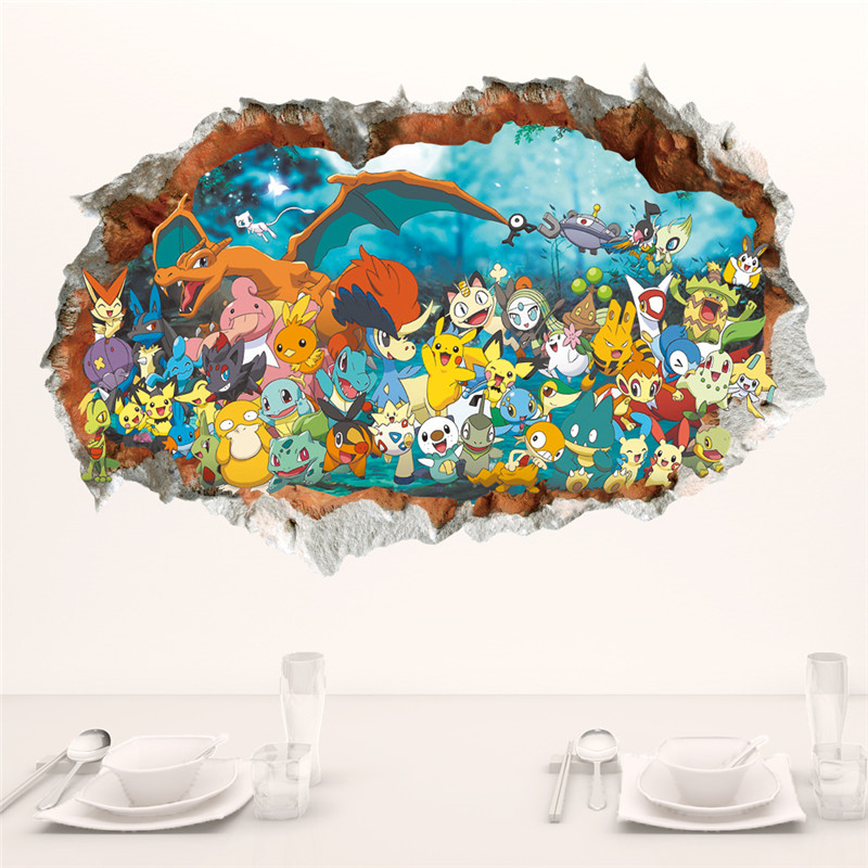 Baby Nursery Wall Mural - Pegatina de pared de Pokémon Pikachu