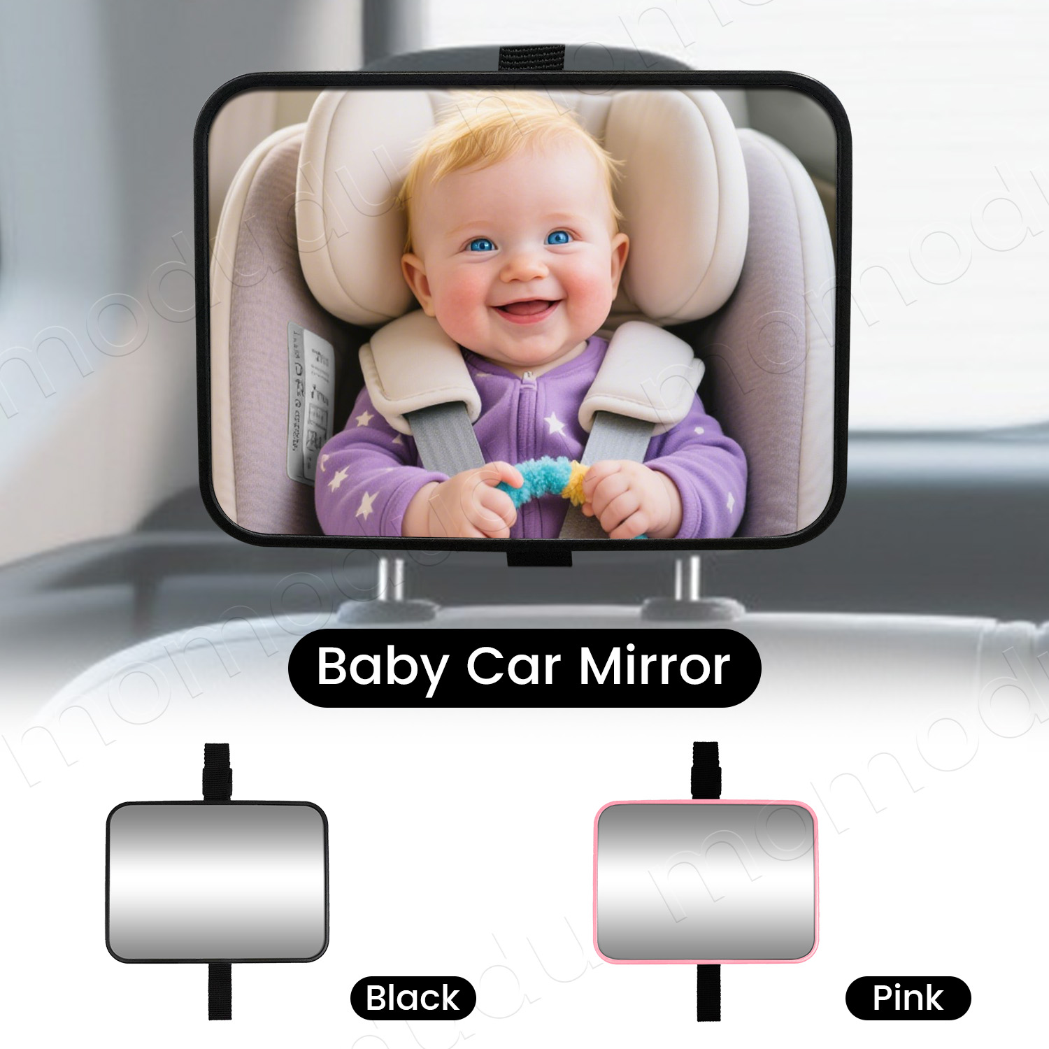 Wearable Baby Monitor - Espejo retrovisor para coche de bebé,