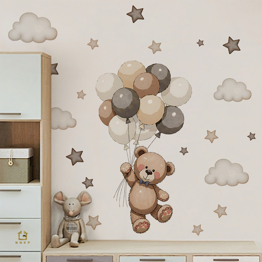 Baby Nursery Kids - Adorables calcomanías de pared de osito