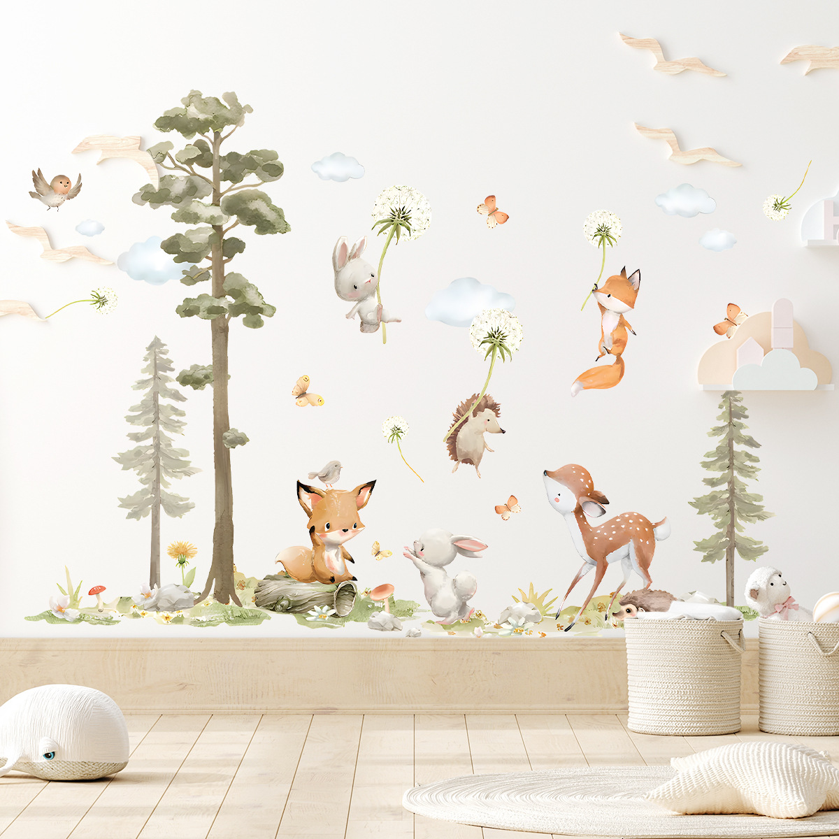 Baby Girl Nursery Quotes - Lindos pegatinas de pared de animales