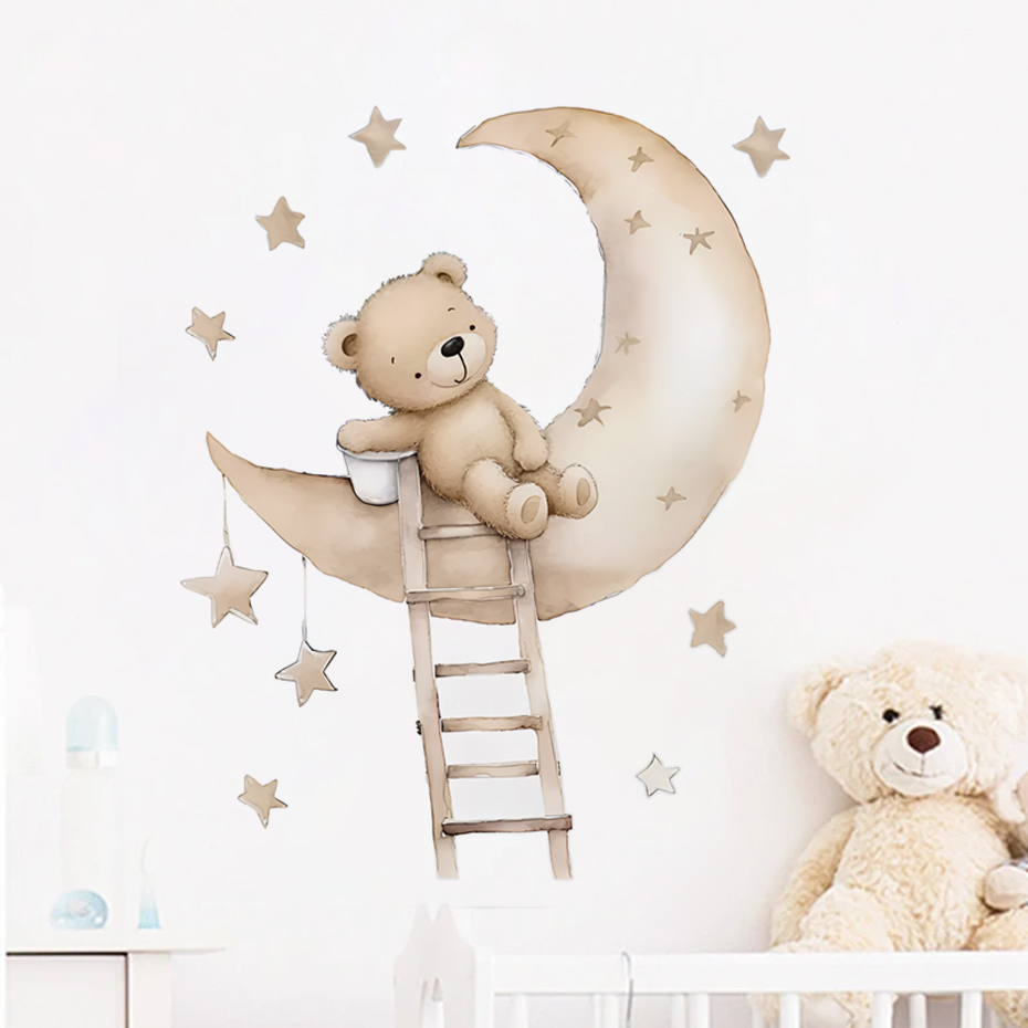 Lindo oso estrella nube pegati - Baby Girl Nursery Quotes reseña y precio