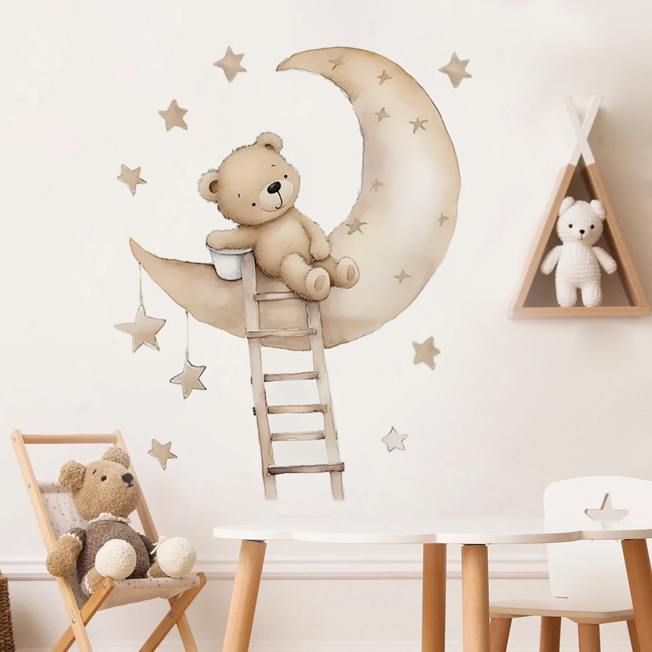 Lindo oso estrella nube pegati - Baby Girl Nursery Quotes reseña y precio