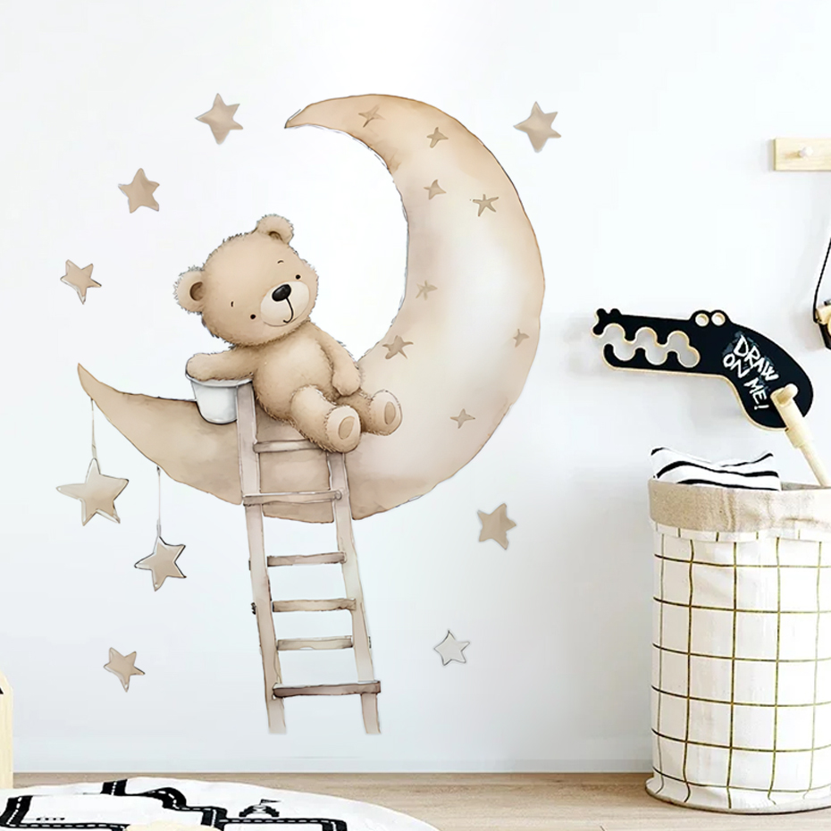 Lindo oso estrella nube pegati - Baby Girl Nursery Quotes reseña y precio