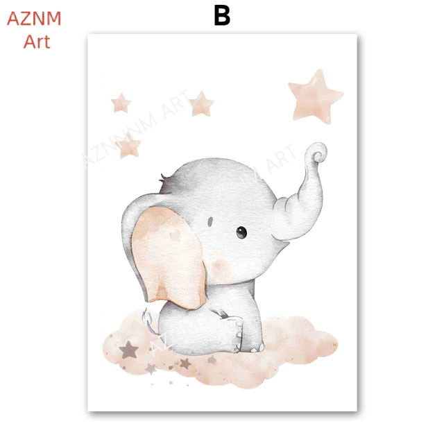 Pósteres de elefantes, globos, - Baby Nursery Kids reseña y precio