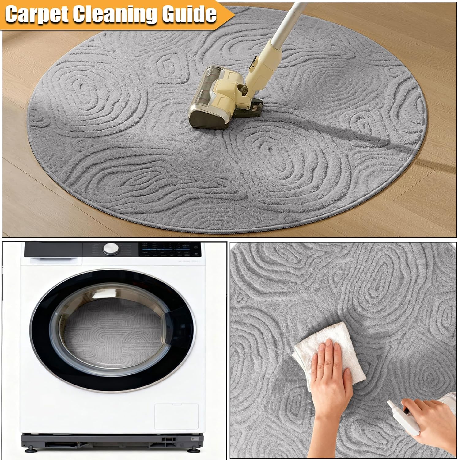 Alfombra Redonda Geométrica 3D - Baby Nursery Rug reseña y precio