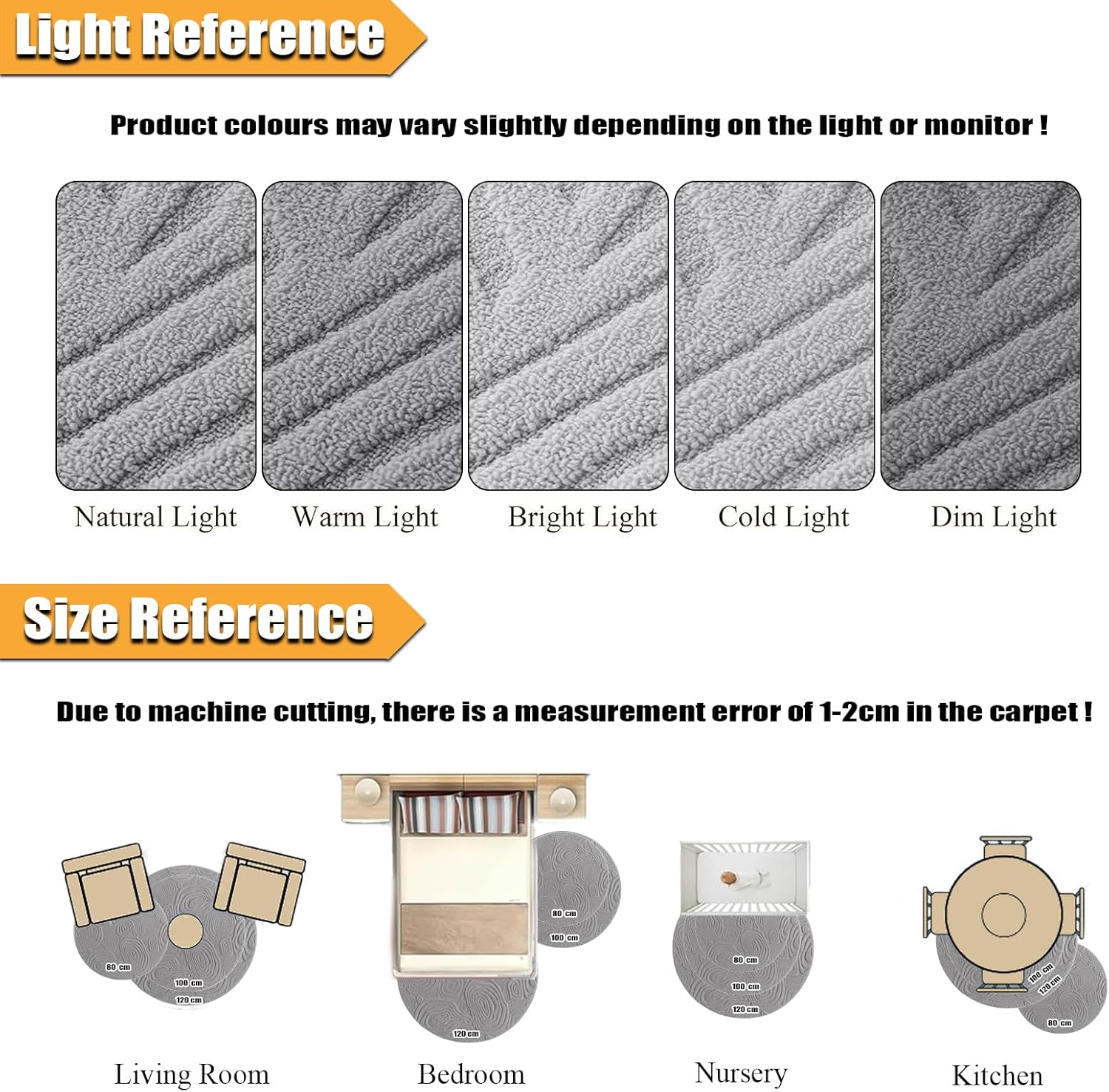 Alfombra Redonda Geométrica 3D - Baby Nursery Rug reseña y precio
