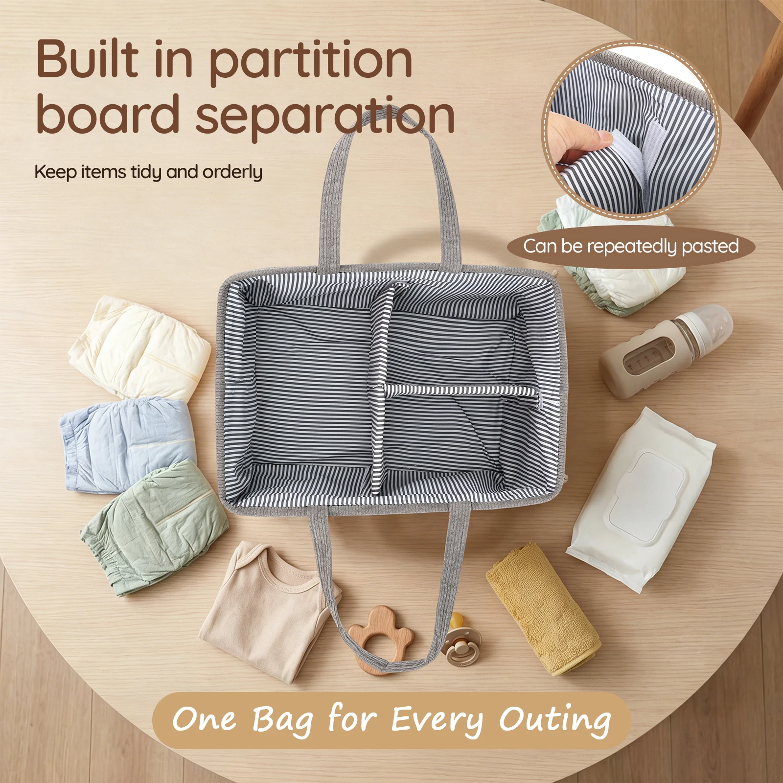 Organizador plegable de pañale - Storage Basket Fabric reseña y precio