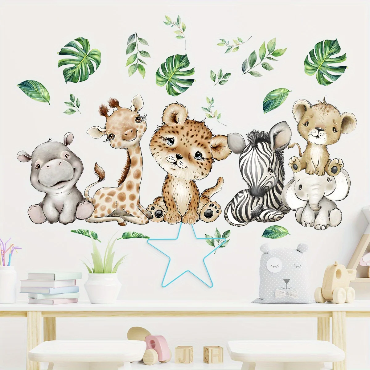 1 unidad de pegatinas de pared - Baby Nursery Wall Mural reseña y precio