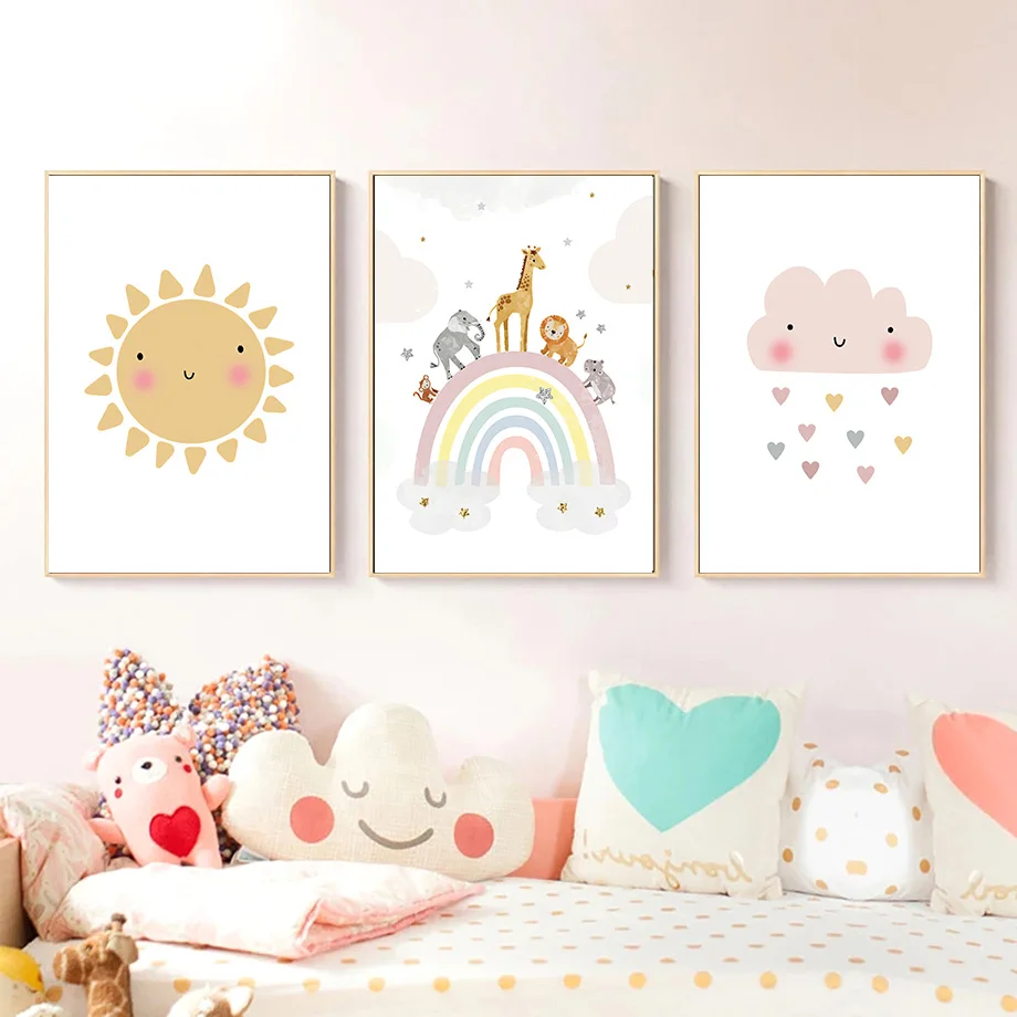 Pósteres nórdicos de jirafa, e - Baby Nursery Kids reseña y precio