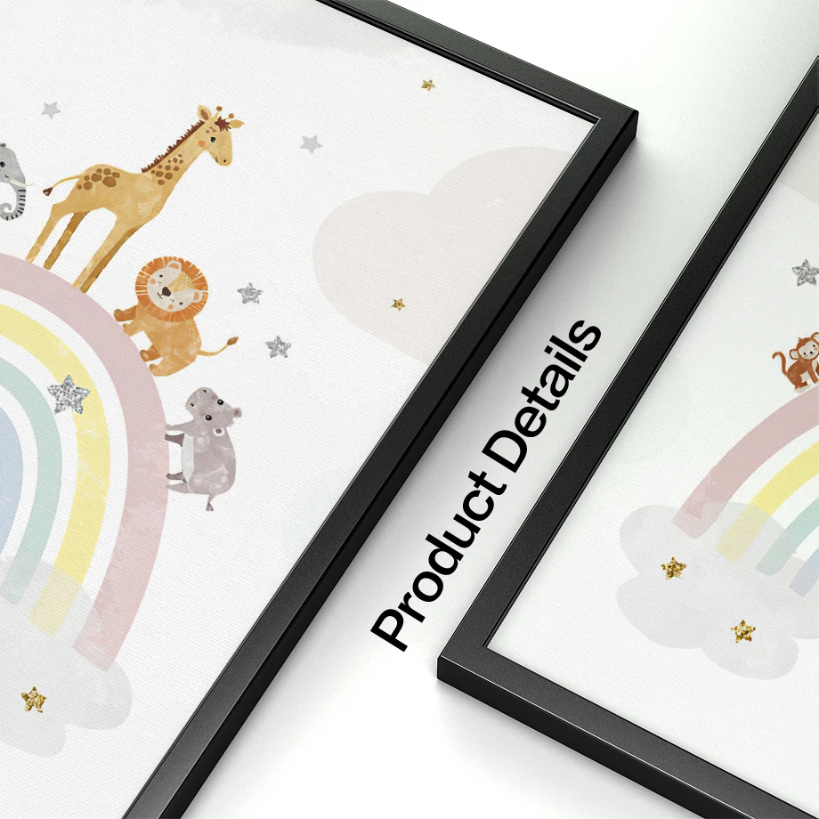 Pósteres nórdicos de jirafa, e - Baby Nursery Kids reseña y precio
