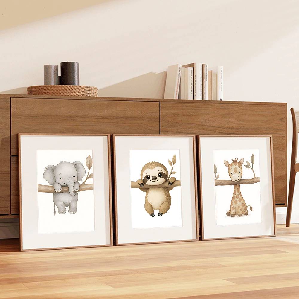 Arte de Pared de Animales Esti - Baby Nursery Wallpaper Neutral reseña y precio