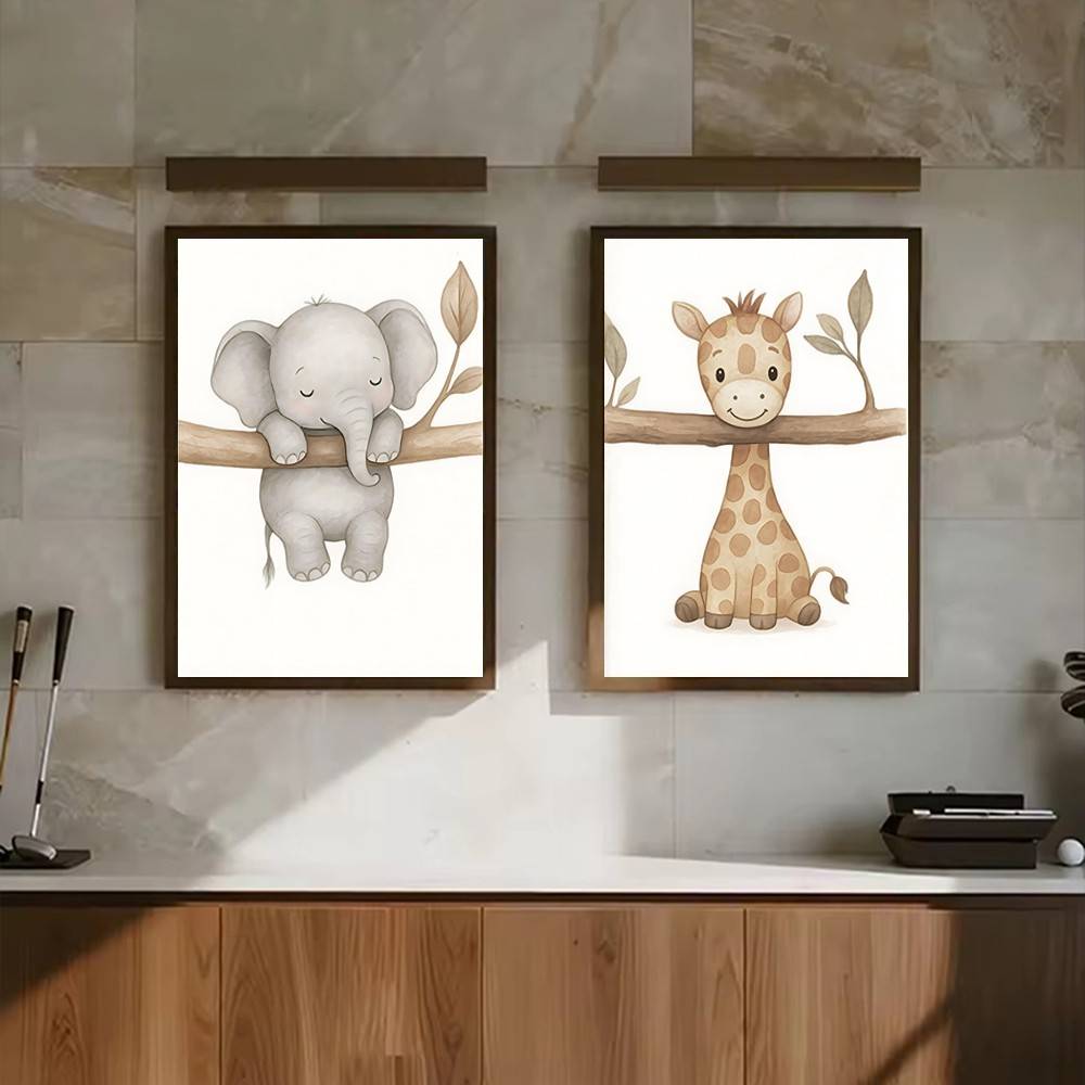 Arte de Pared de Animales Esti - Baby Nursery Wallpaper Neutral reseña y precio