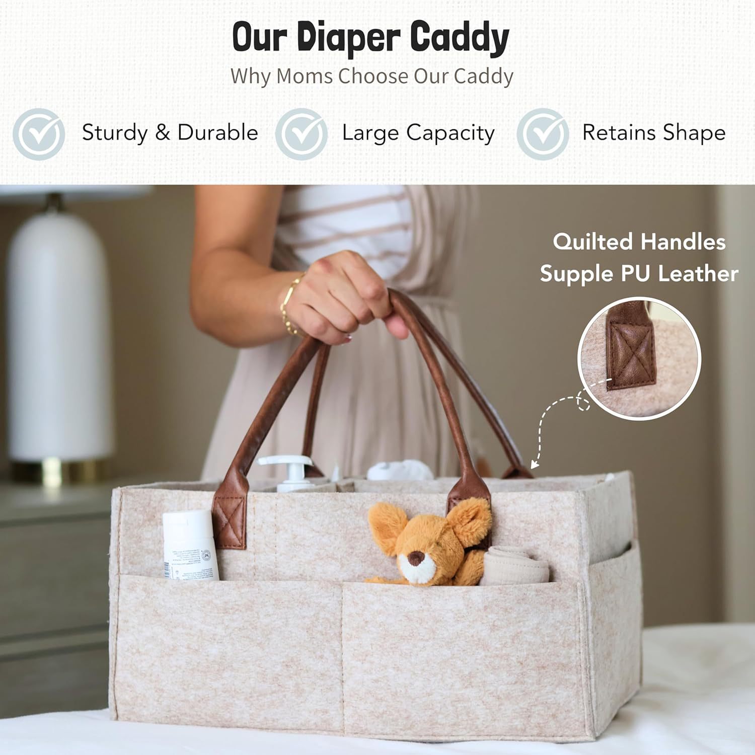 Cesta Organizadora de Fieltro  - Baby Nursery Handles reseña y precio