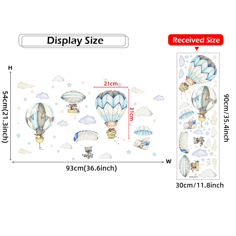 Pegatinas de pared con globos  - Baby Nursery Wall Mural reseña y precio