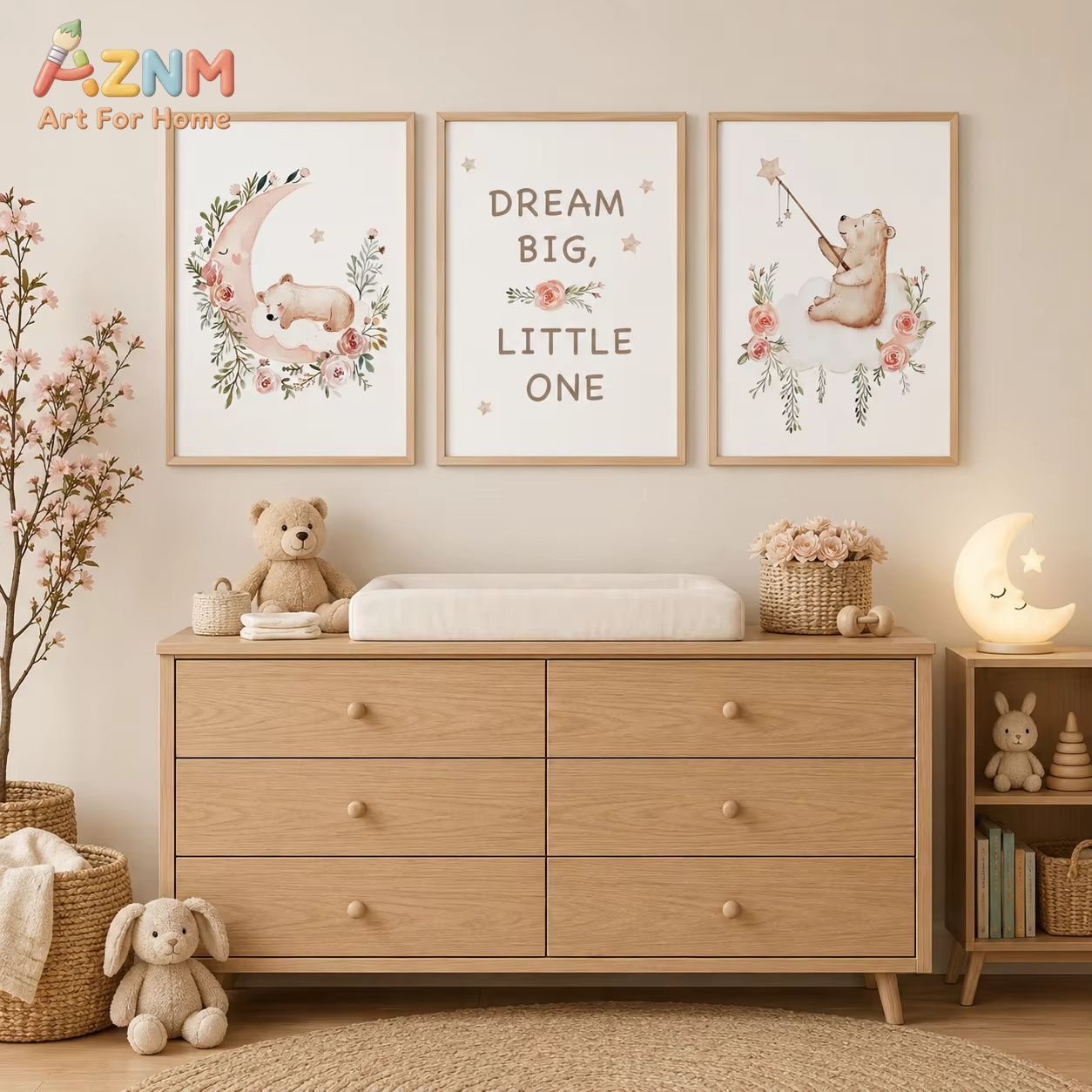 AZNM Arte de pared con flores  - Baby Girl Nursery Quotes reseña y precio
