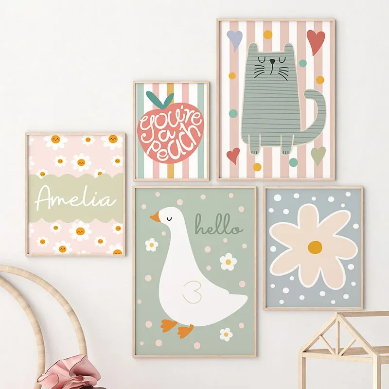 Gato De dibujos animados, pato - Baby Nursery Kids reseña y precio
