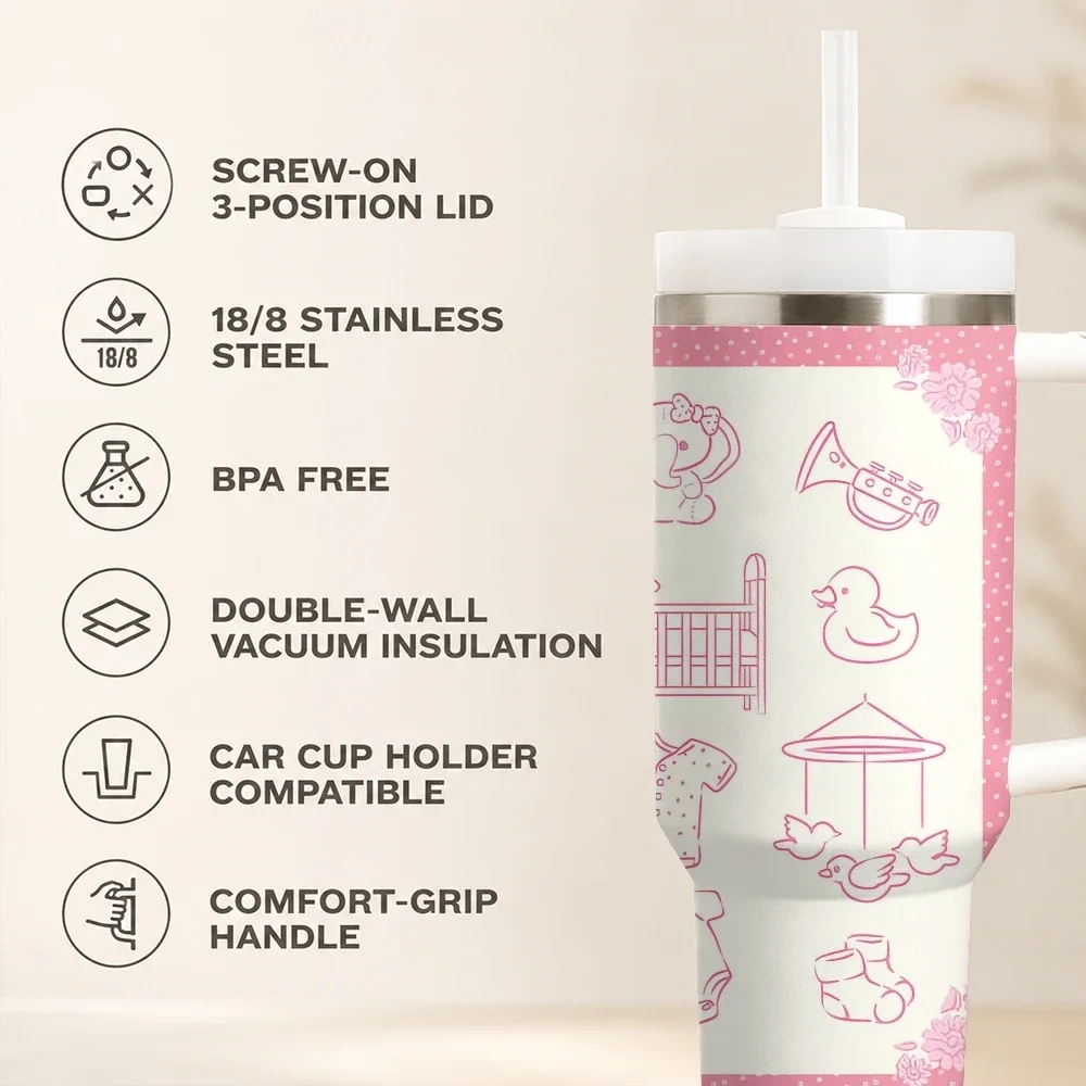 Termos de acero inoxidable de  - Baby Nursery Handles reseña y precio