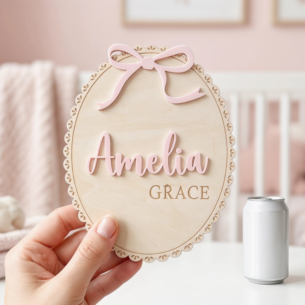 1 Pieza Placa de Madera Person - Baby Nursery Kids reseña y precio