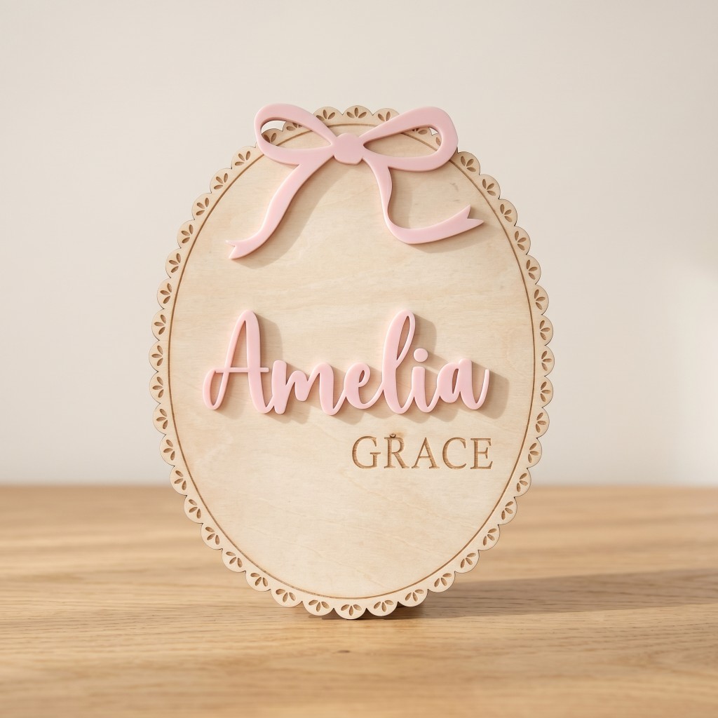 1 Pieza Placa de Madera Person - Baby Nursery Kids reseña y precio