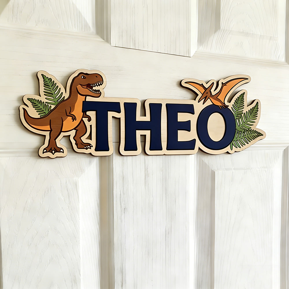 Letrero con nombre de dinosaur - Baby Nursery Kids reseña y precio