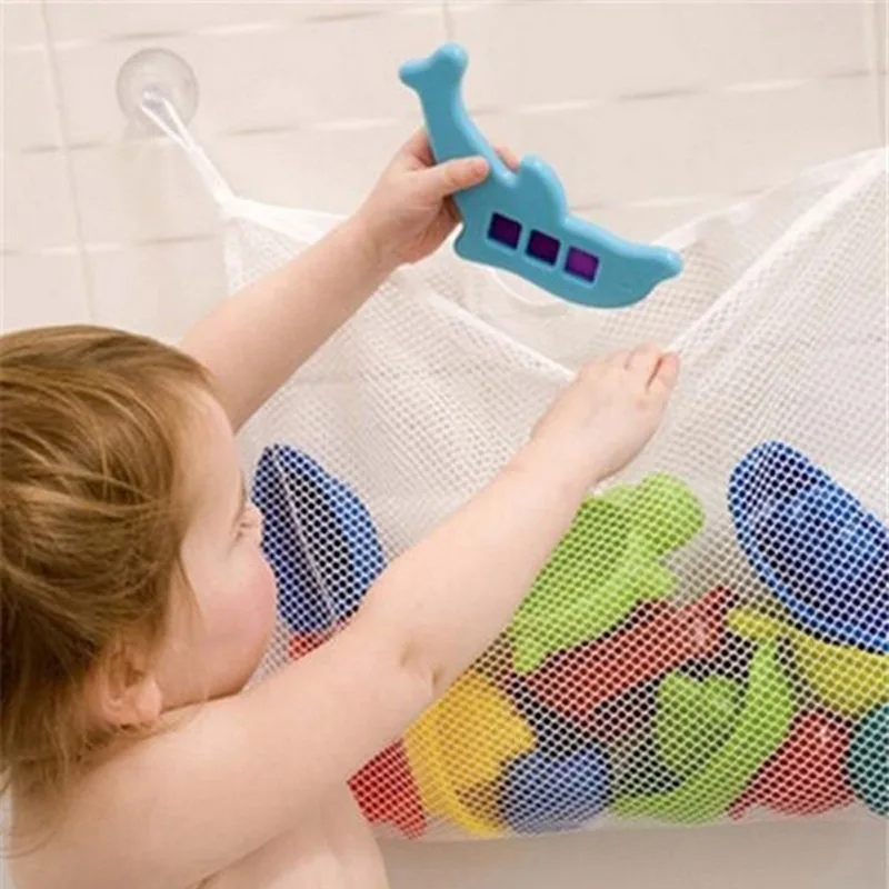 Bolsa de baño de malla para ba - Storage Basket Fabric reseña y precio