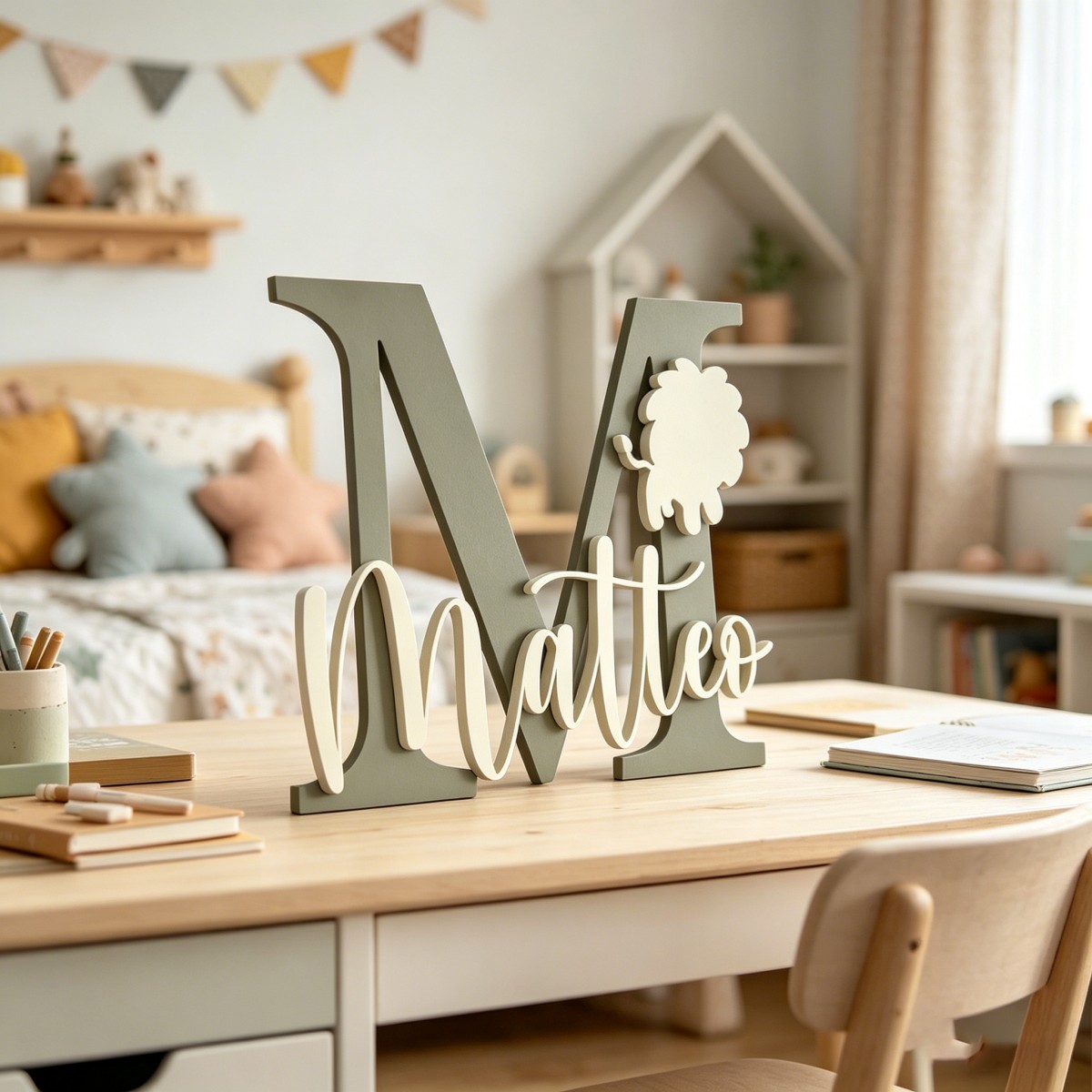 1 Pieza de Placa de Madera Per - Baby Nursery Kids reseña y precio