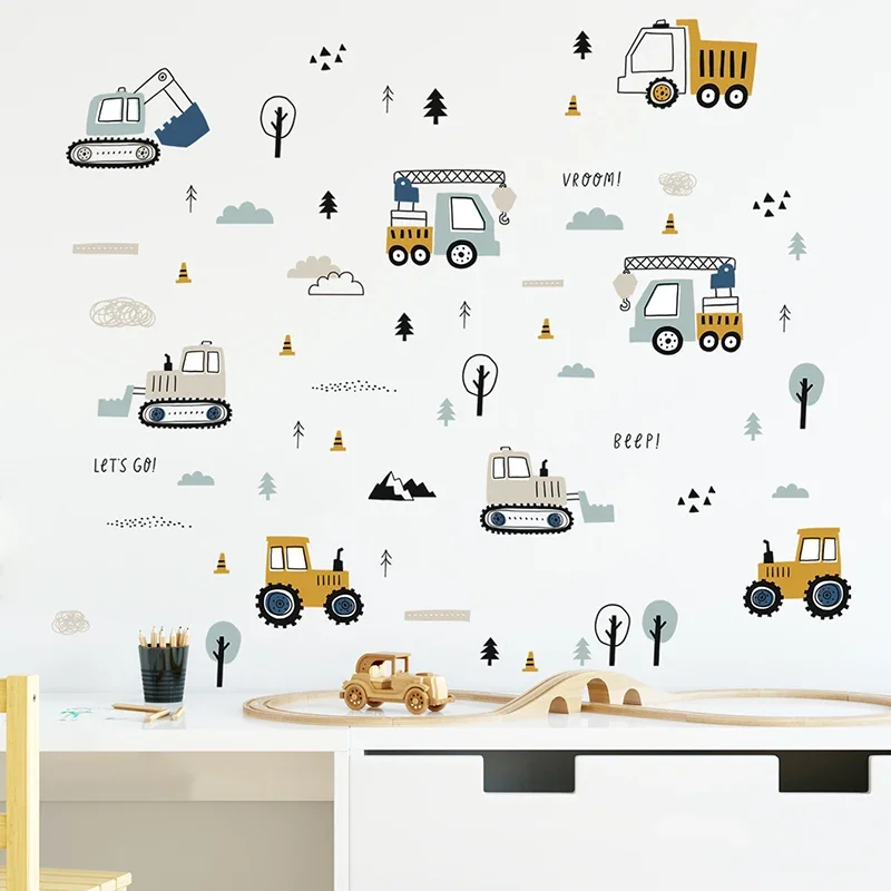 Pegatinas de pared de camión d - Baby Nursery Wall Mural reseña y precio