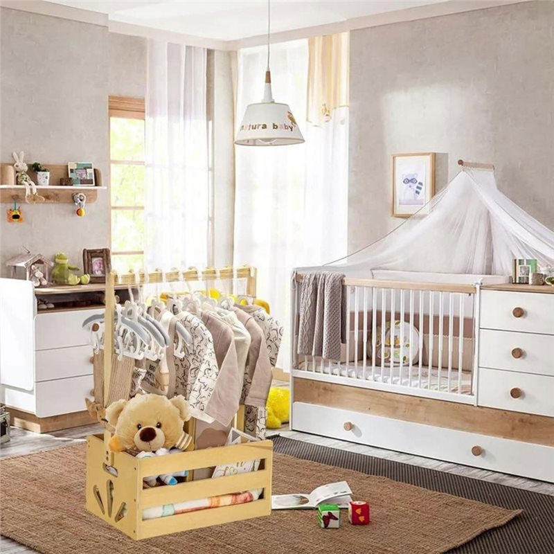 Cesta de regalo de madera para - Baby Nursery Handles reseña y precio