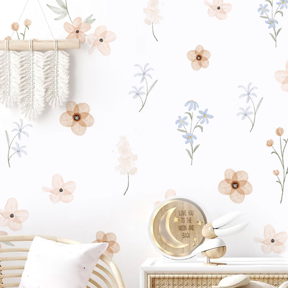 Pegatinas de pared de flores d - Baby Girl Nursery Quotes reseña y precio