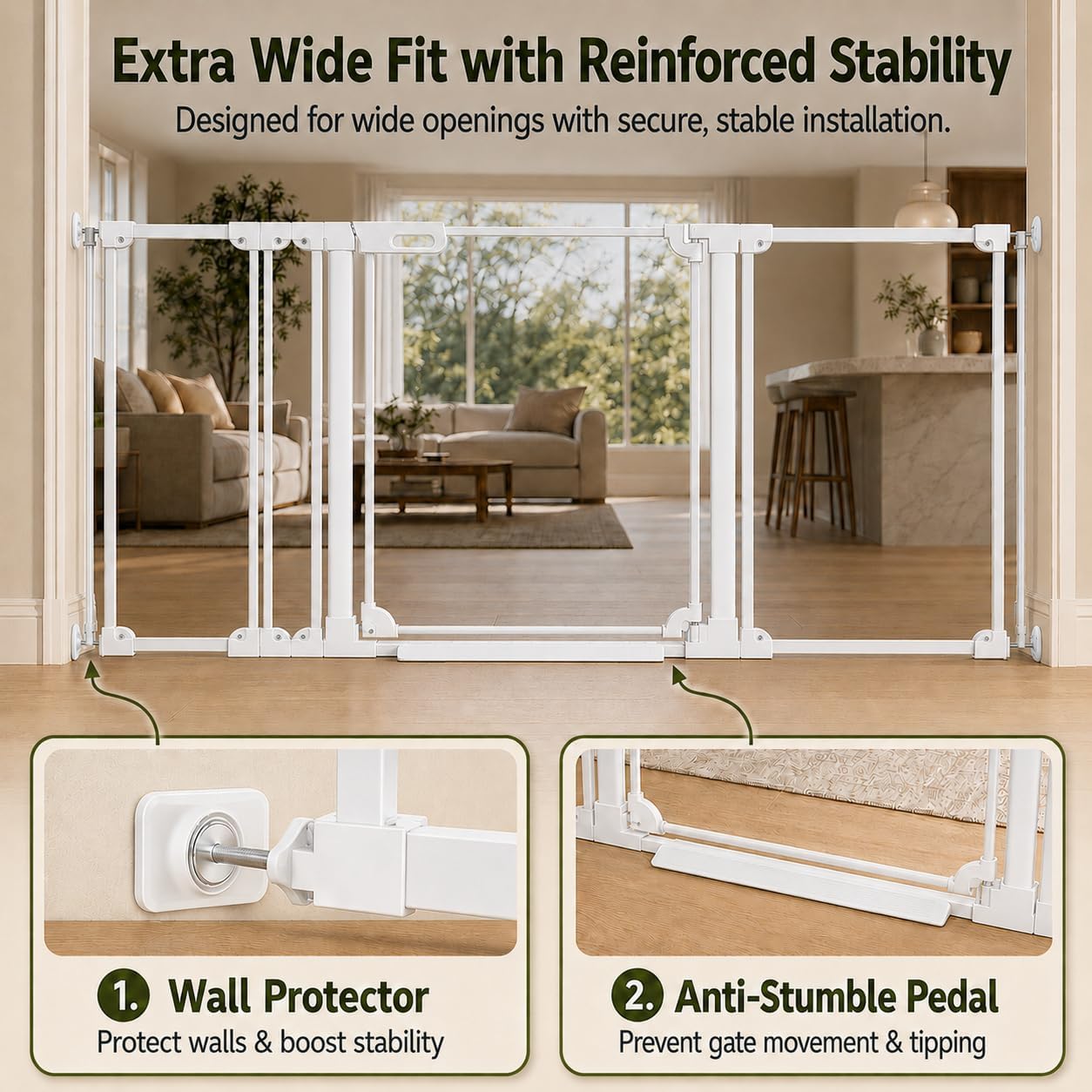 Puerta de seguridad transparen - Baby Gate Extra Wide reseña y precio