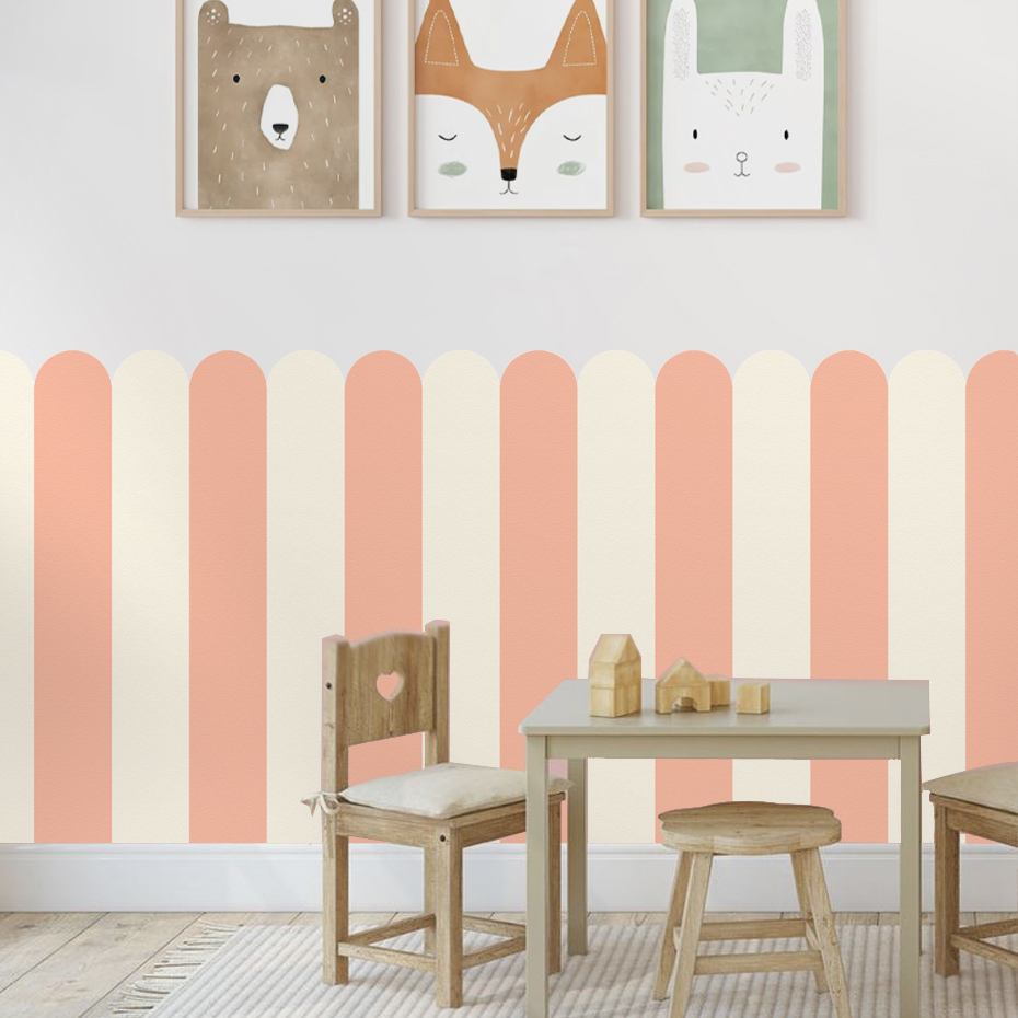 Papel tapiz de arco de rayas v - Baby Nursery Wall Mural reseña y precio
