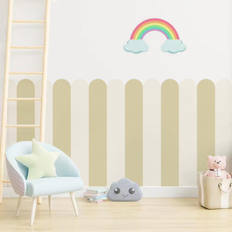 Papel tapiz de arco de rayas v - Baby Nursery Wall Mural reseña y precio