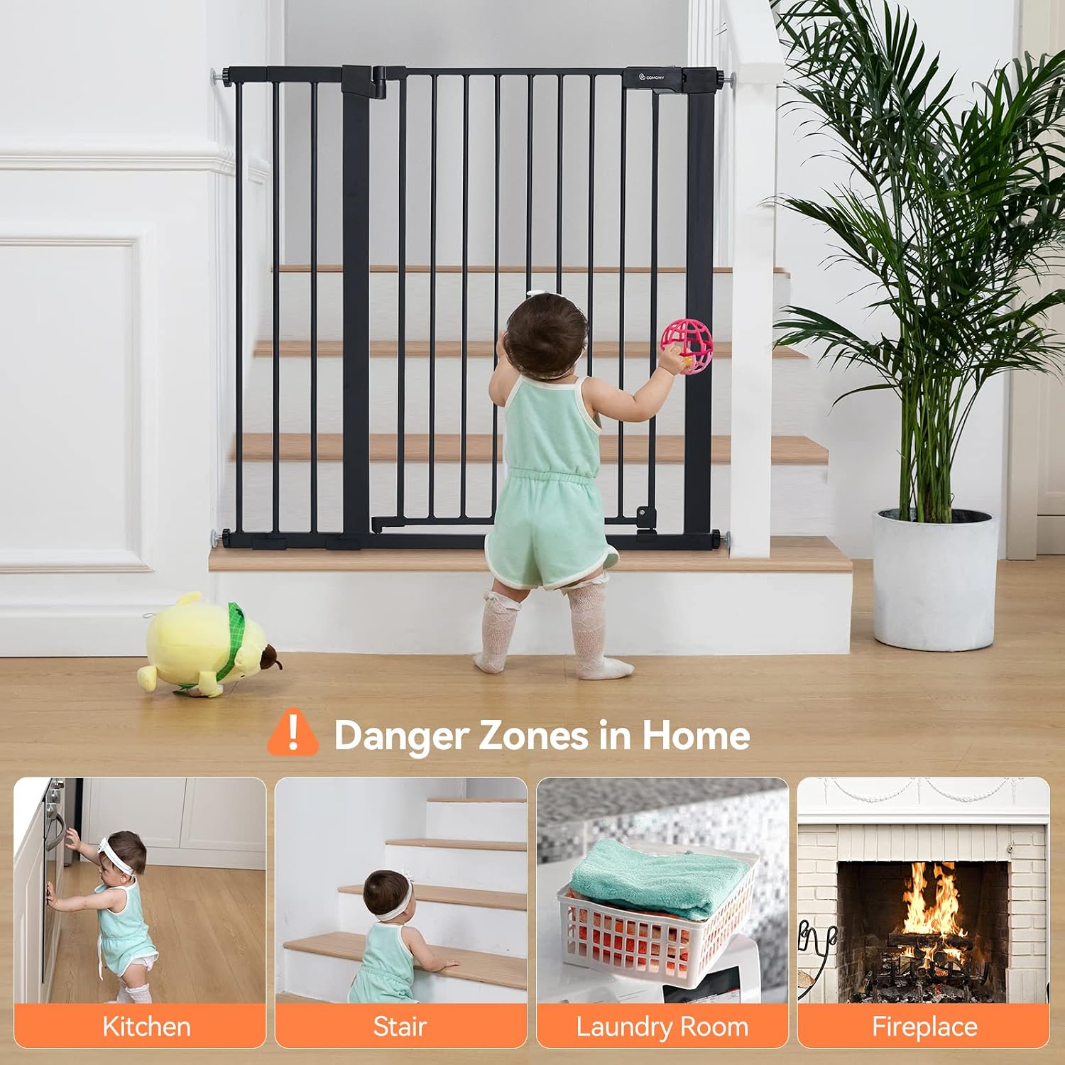 COMOMY Barrera de Seguridad pa - Baby Gate Extra Wide reseña y precio
