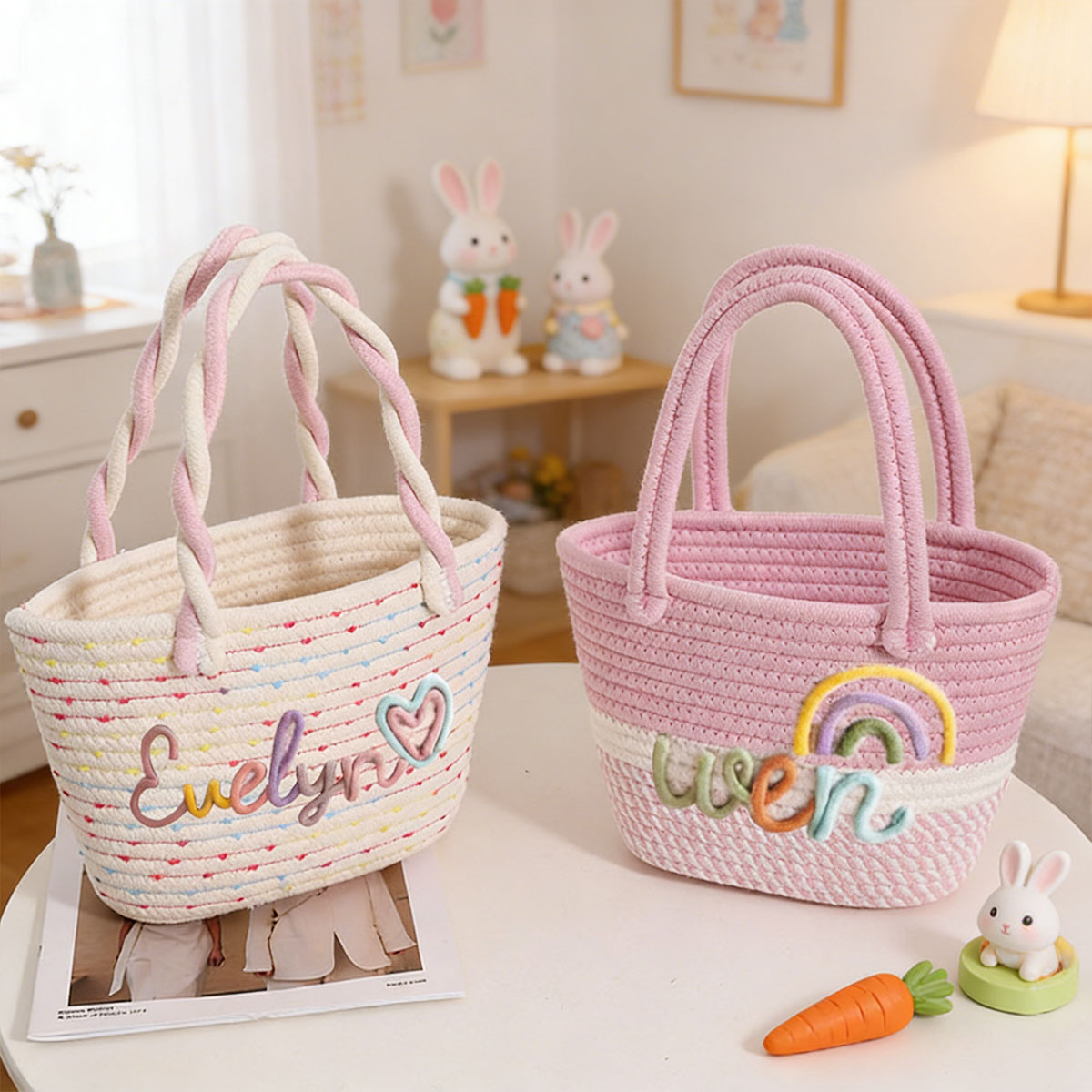 Bolsa de Mano Personalizada de - Storage Basket Fabric reseña y precio
