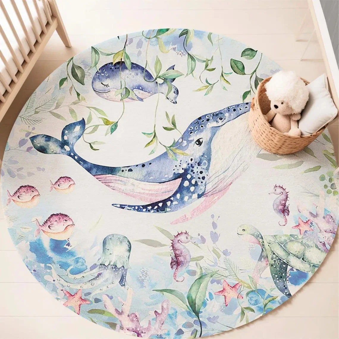 Alfombra redonda con diseño de - Baby Nursery Rug reseña y precio