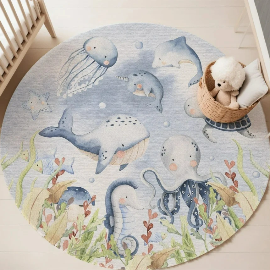 Alfombra redonda con diseño de - Baby Nursery Rug reseña y precio